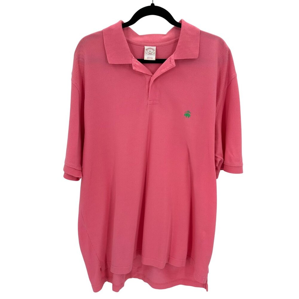 Brooks Brothers Mens Pink Polo Shirt XL Original Fit 100% Cotton